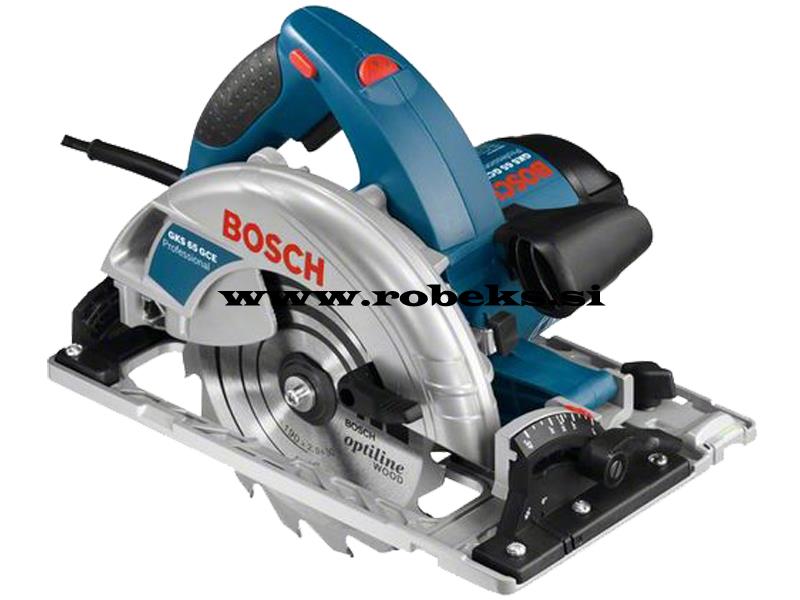 Ročna krožna žaga Bosch GKS 65 GCE Professional, L-boxx, 1.800W, 48-65mm, 5,2kg, 0601668901
