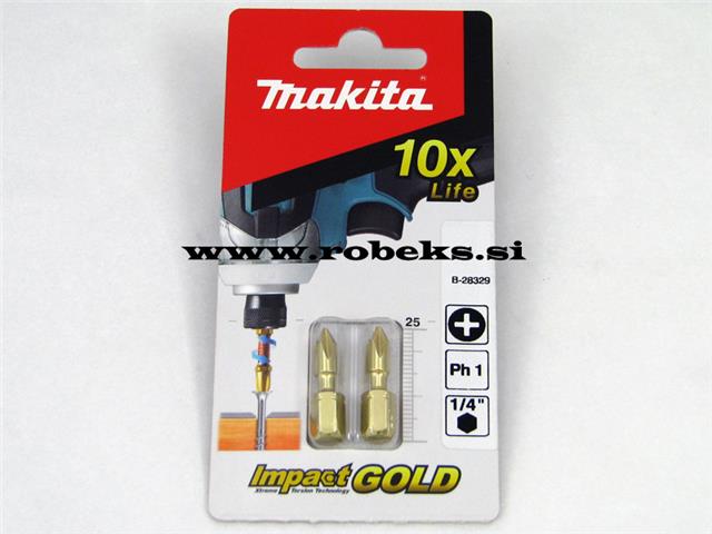 Torsion vijačni nastavek PH1 Makita, Dimenzije: 25mm, B-28329