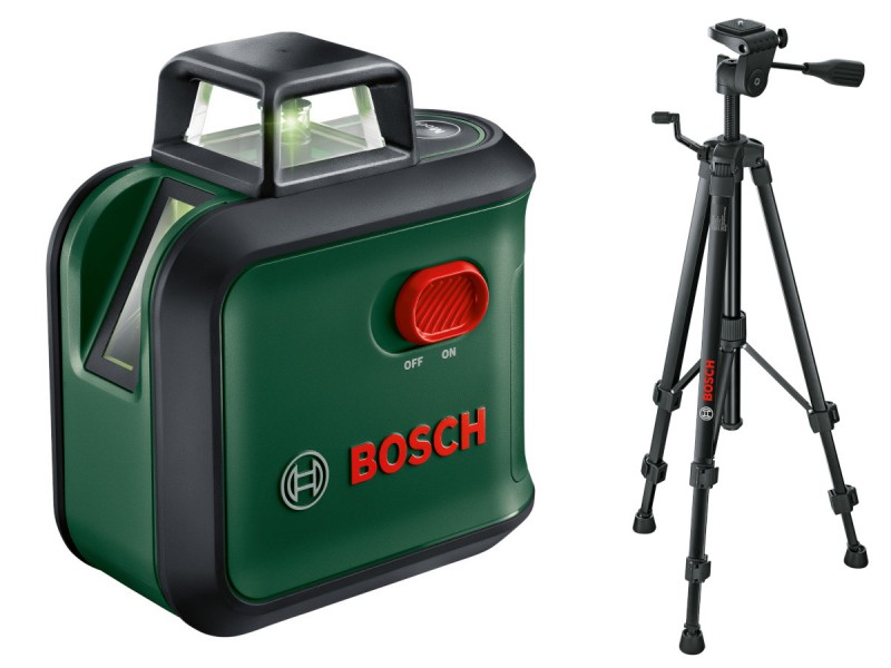 Križni laser Bosch AdvancedLevel 360 +TT 150, 630 - 650 nm, ± 0,4 mm/m, 0,52 kg, 0603663B04