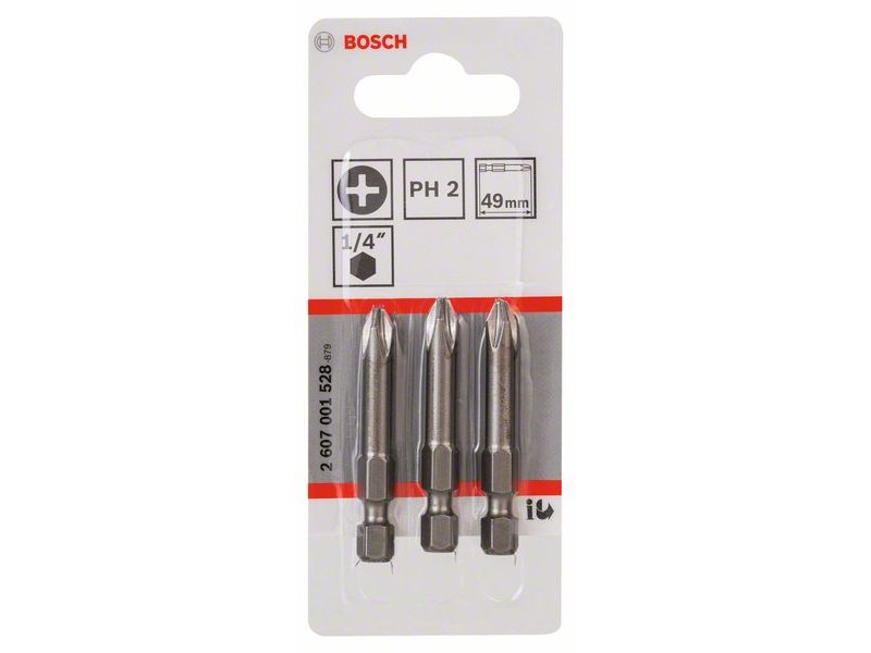 Vijačni nastavek Bosch Extra-Hart, Dimenzije: PH 2, 49 mm, 2607001528