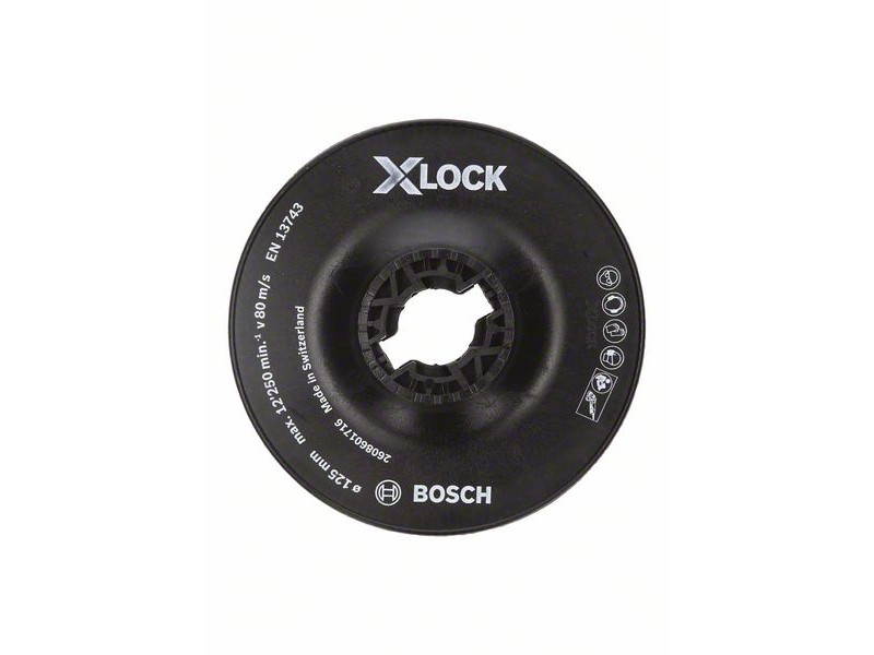 X-LOCK Bosch Podporni krožnik, Dimenzije: 125mm, trdi, 2608601716