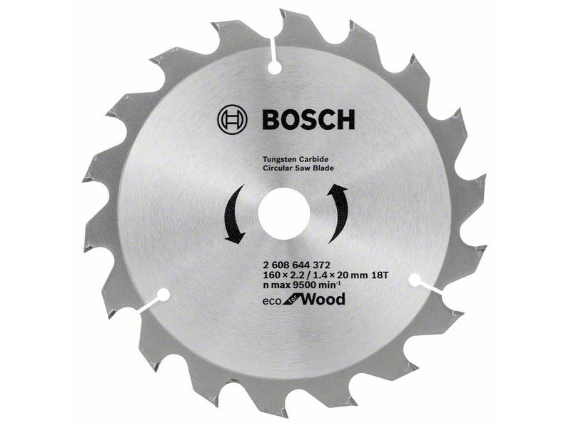 List za krožno žago Bosch Eco for Wood, Dimenzije: 160x2,2/1,4x20mm, Zob: 18, 2608644372
