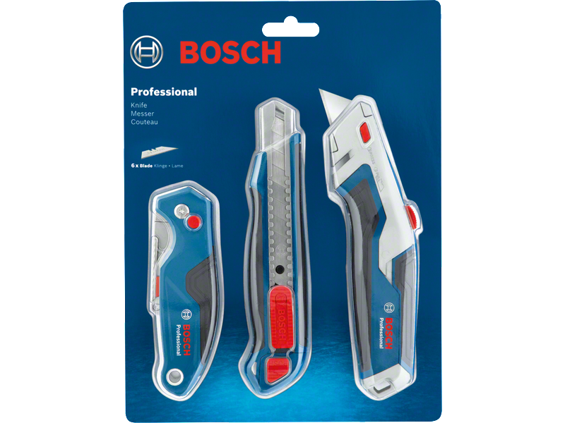 Komplet profesionalnega noža in nadomestnih rezil Bosch, 1600A027M5