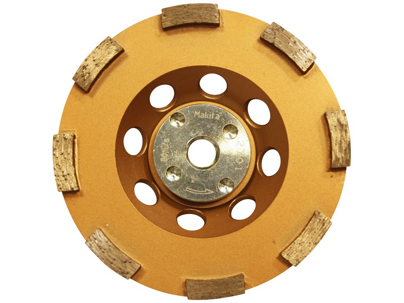 Diamantna lončasta brusilna plošča Makita, grobo, Dimenzije: 125mm, M14, B-48533