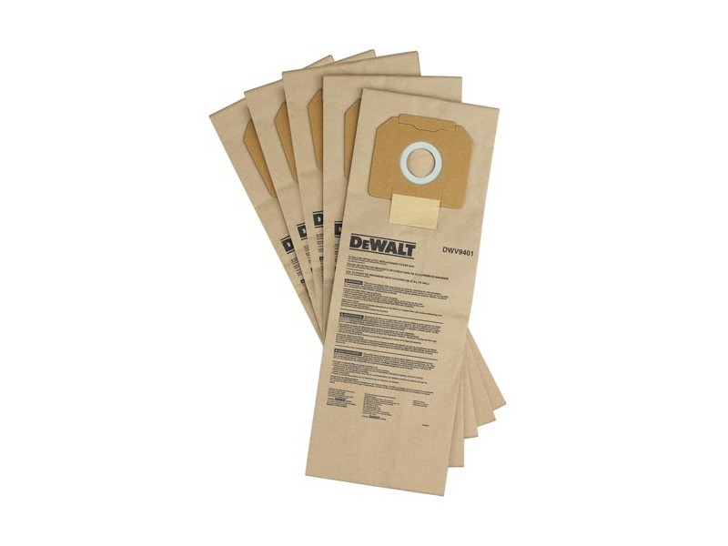 Papirnata filter vrečka Dewalt, za DWV902, Pakiranje: 5 kos., DWV9401
