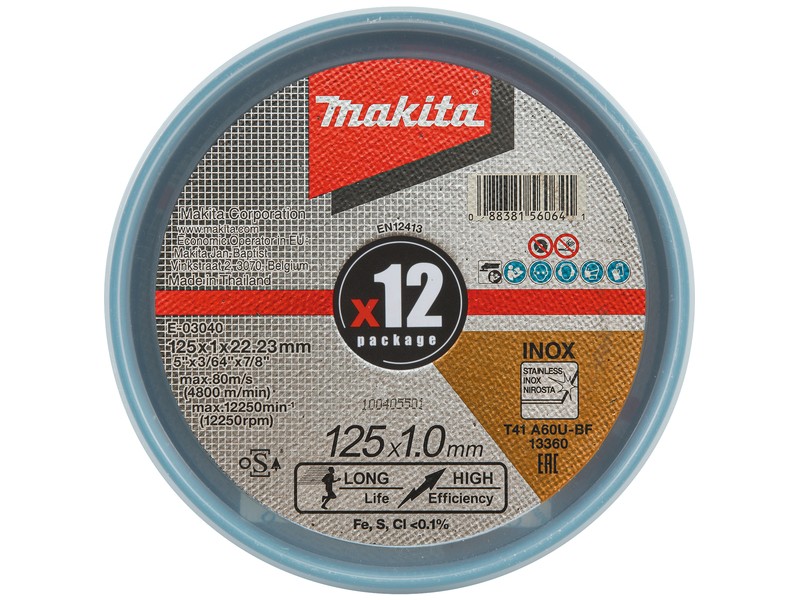 Tanka rezalna plošča Makita, 125mm, E-03040-12