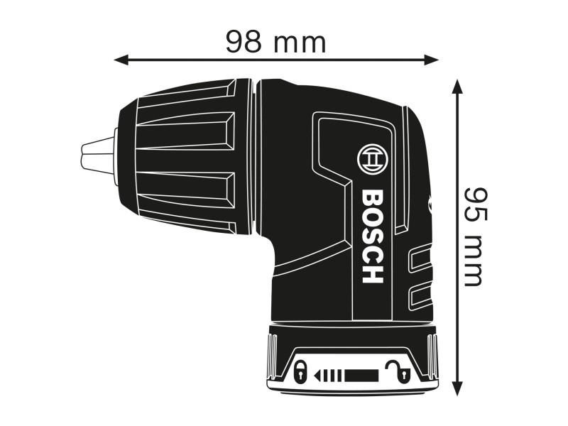 Kotni nastavek Bosch FlexiClick GWA FC2, 24mm, 0.6kg, 1600A001SK
