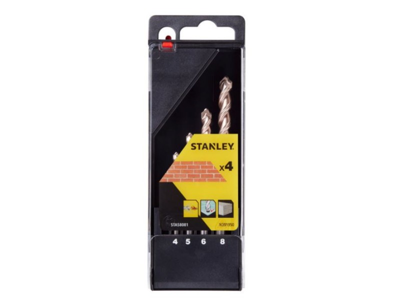 4-delni set svedrov Stanley, 4, 5, 6, 8mm, STA58081