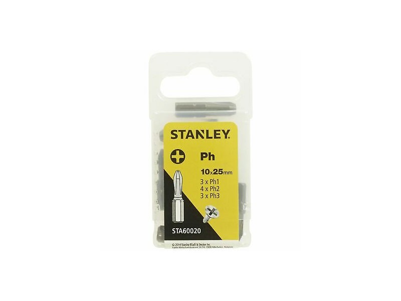 10-delni set nastavkov Stanley, 25mm, STA60020