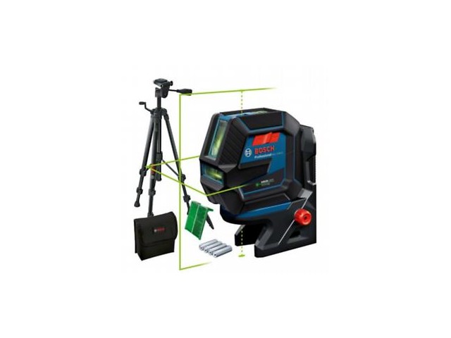 Kombinirani laser Bosch GCL 2-50G + 4xbater.+ RM10 + BT150, ± 0,3 mm/m,15M, ± 4°, 0,58kg, 0601066M01