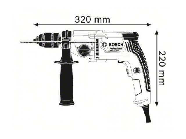 Vrtalnik Bosch GBM 13-2 RE Professional, 750W, 0.1.000/3.000min, 13mm, 2.4kg, 06011B2000