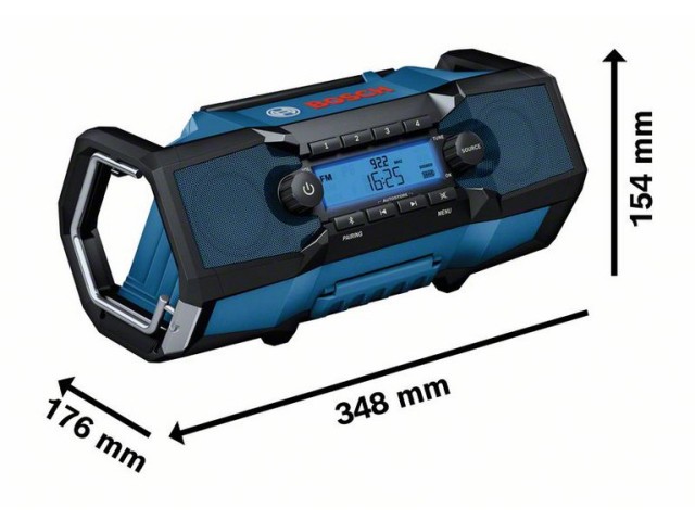 Akumulatorski radio Bosch GPB 18V-2 C v kartonu, 18V, Bluetooth, 06014A3000