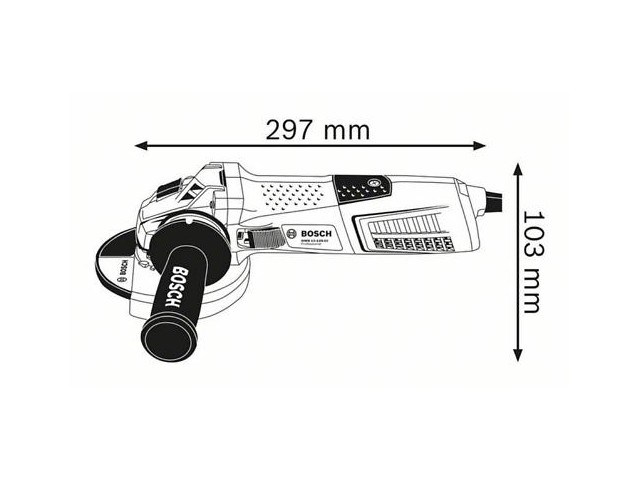 Kotni brusilnik Bosch GWS 13-125 CI, 1.300 W, 125 mm, 11.500 min-1, 2,3 kg, 060179E002