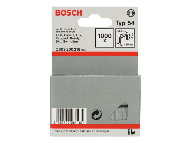 Ploščata žična sponka Bosch tipa 54, Dimenzije: 12,9x1,25x6mm, 2609200218
