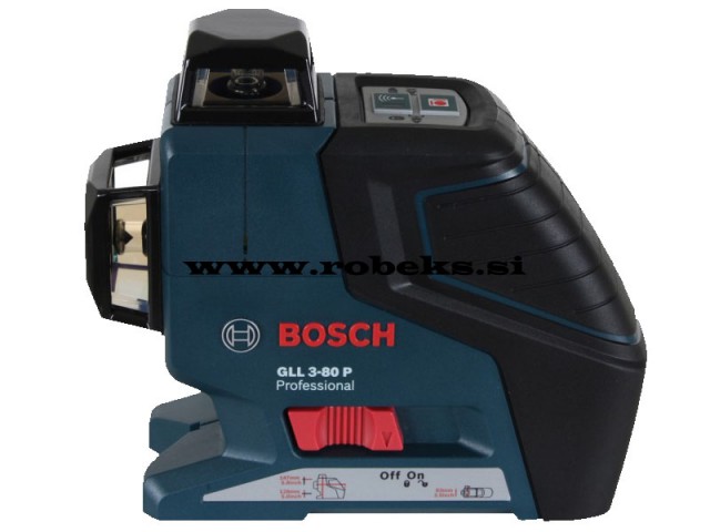 Linijski laser Bosch GLL 3-80 P + BS 150 + Laserska tarča + Zaščitna torba +Vložek L-BOXX za orodje