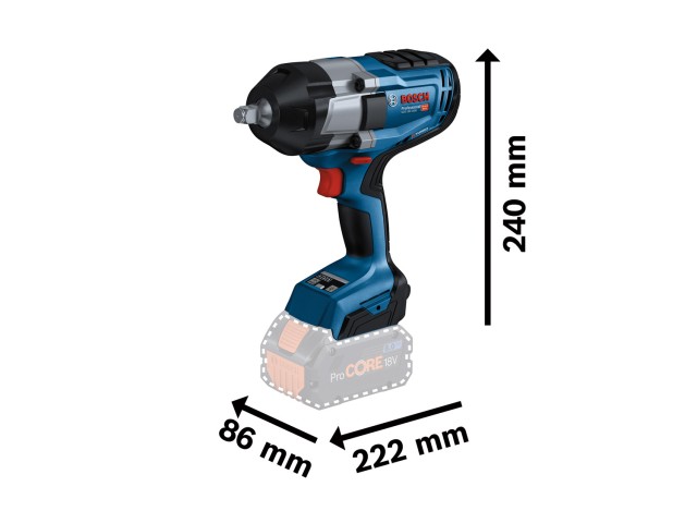 Akumulatorski udarni vijačnik Bosch GDS 18V-1000 v kartonu, 18V, 1.000Nm, 2.9kg, 06019J8300