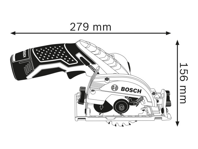Akumulatorska krožna žaga Bosch GKS 12V-26 SOLO v kartonu, 12V, 17mm, 1.4kg, 06016A1001