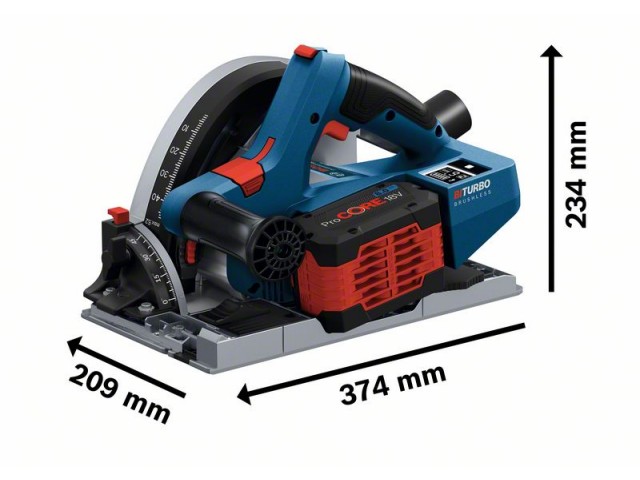 Akumulatorska potopna žaga BITURBO Bosch GKT 18V-52 GC v L-BOXX, 18V, 140mm, 4.1kg, 0615990L55