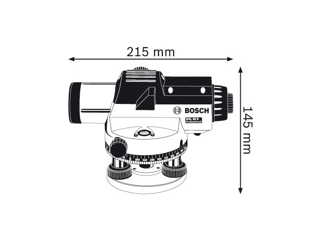 Optična nivelirna naprava Bosch GOL 32 D s stojalom BT160+Merilna letev GR 500, 0601068502
