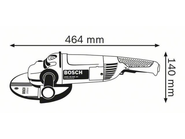 Elekt.kotni brusilnik Bosch GWS 26-230 JH, 2.600W, 230 mm, M14, 6,1kg, 0601856M00