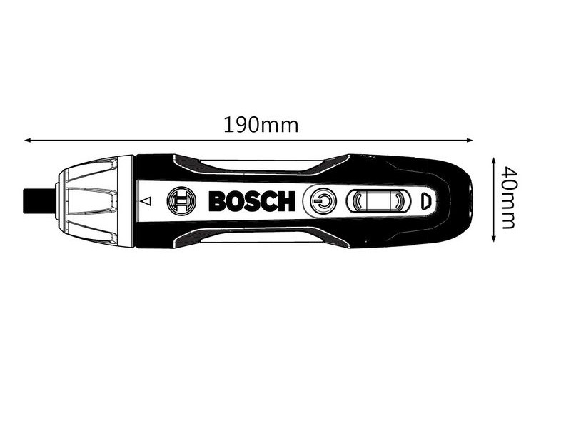 Akumulatorski vijačnik Bosch GO, 3.6V, 5mm, 2,5/5/-Nm, 0.31kg, 06019H2101