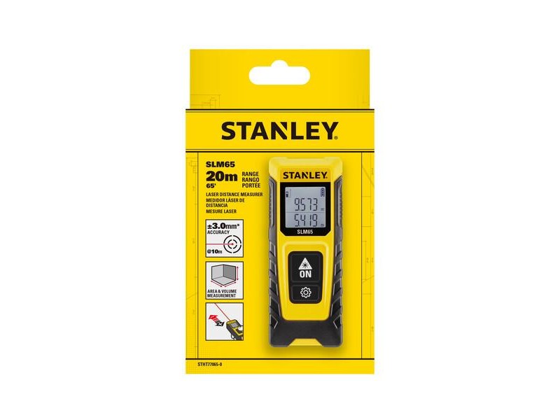 Laserski merilnik razdalje Stanley SLM65 STHT77065-0, 20m, rdeč, 110g