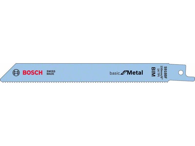Listi za sabljasto žago Bosch S 918 BF, kovina, Pakiranje: 2 kos, 2608651821
