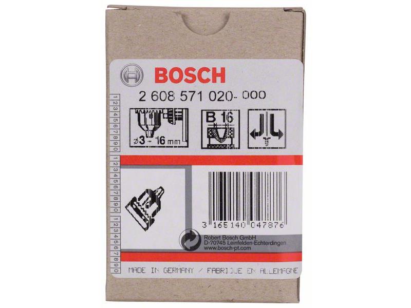 Vrtalna glava Bosch z zobatim vencem, Vpenjanje: 3-16 mm, Vpenjalo: B-16, 2608571020
