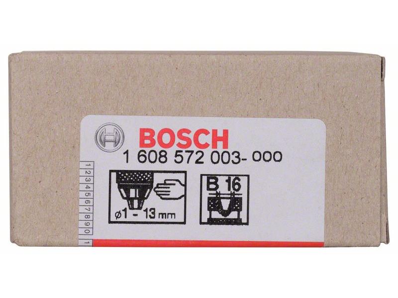 Hitrovpenjalna vrtalna glava Bosch do: 13 mm, Vpenjanje: 1-13 mm, Vpetje: B 16, 1608572003