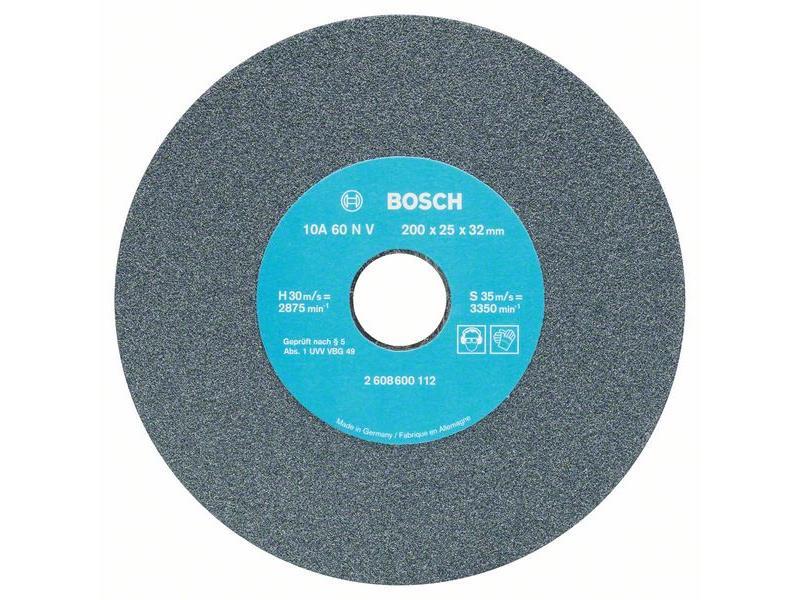 Brusni kolut za dvojni brusilnik Bosch, Dimenzije: 200x25x32mm, Zrnatost 60, 2608600112
