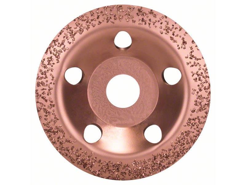 Trdokovinska lončasta brusilna plošča 115 x 22,23 mm; srednje, poševno
