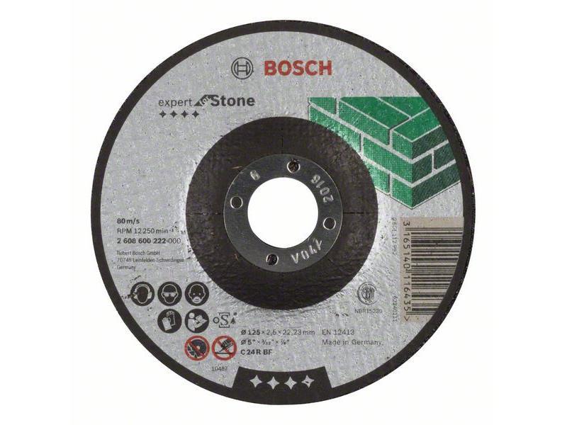 Kolenasta rezalna plošča Bosch Standard for Stone C 30 S BF, Pakiranje: 25kos, Dimenzije: 125x22,23x2,5mm, 2608600222
