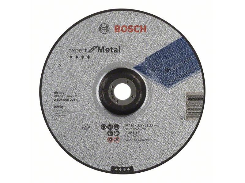 Kolenasta rezalna plošča Bosch Expert for Metal A 30 S BF, Pakiranje: 25kos, Dimenzije: 230x22,23x3mm, 2608600226