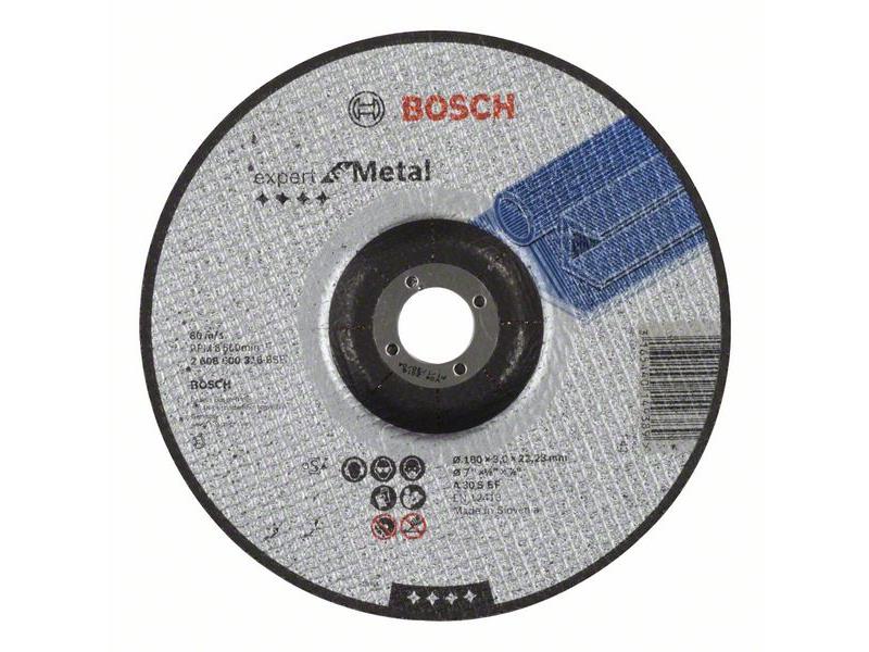Kolenasta rezalna plošča Bosch Expert for Metal A 30 S BF, Pakiranje: 25kos, Dimenzije: 180x22,23x3mm, 2608600316