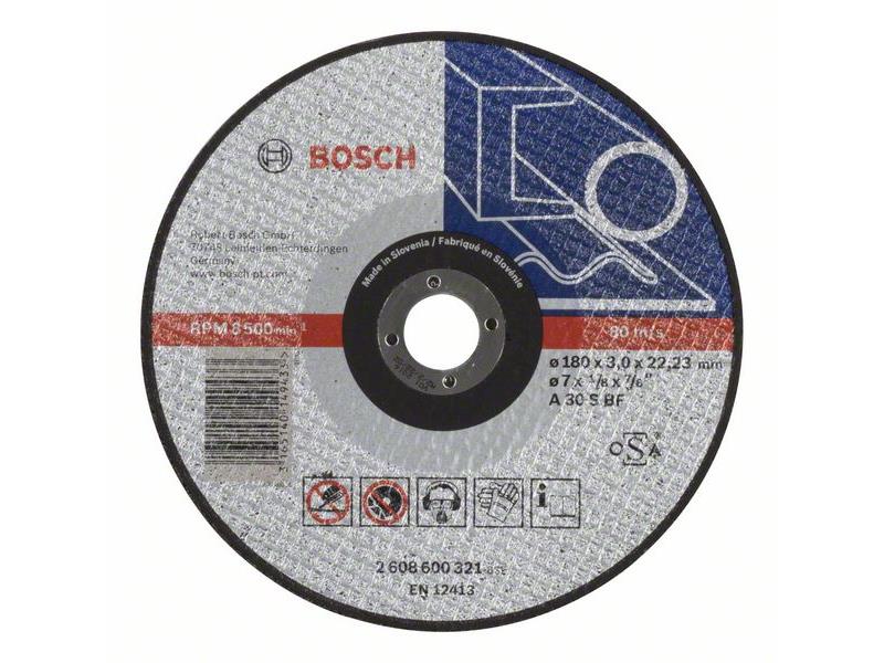 Ravna rezalna plošča Bosch Expert for Metal A 30 S BF, Pakiranje: 25kos, Dimenzije: 180x22,23x3mm, 2608600321
