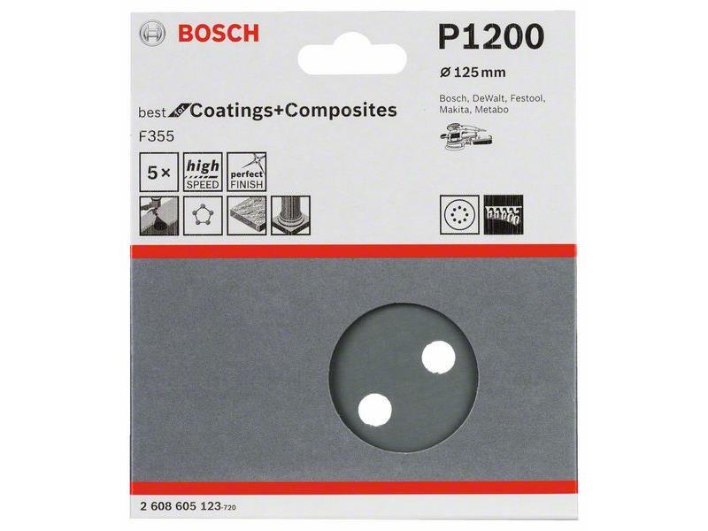 Brusilni list F355 Bosch, 125mm, 1200, 2608605123