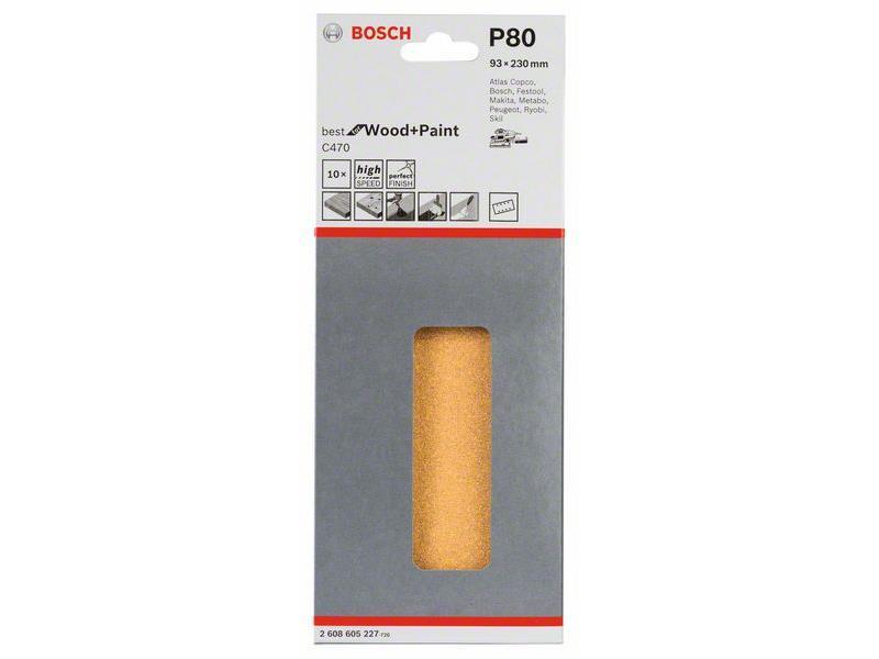 Brusilni list C470, pakiranje po 10 kosov 93 x 230 mm, 80