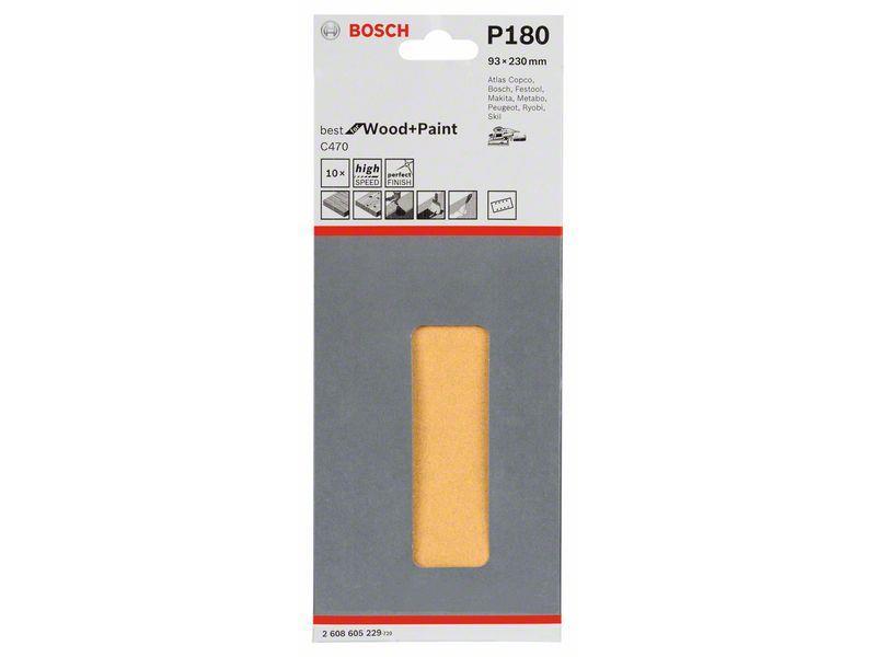 Brusilni list C470, pakiranje po 10 kosov 93 x 230 mm, 180