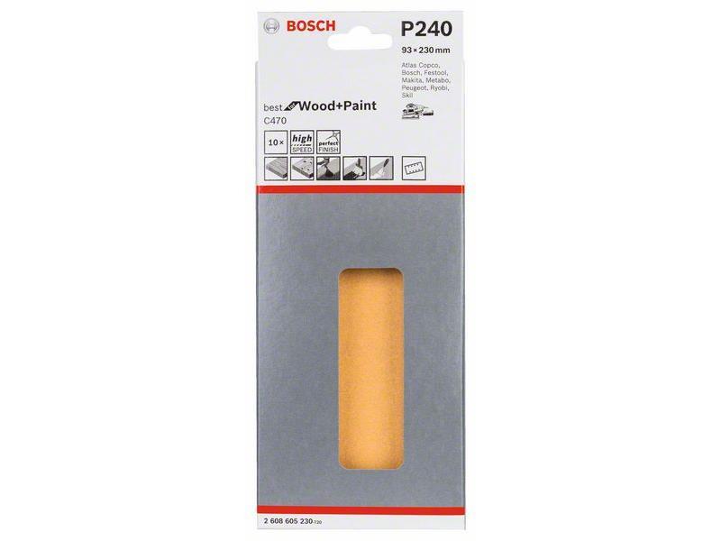 Brusilni list C470, pakiranje po 10 kosov 93 x 230 mm, 240