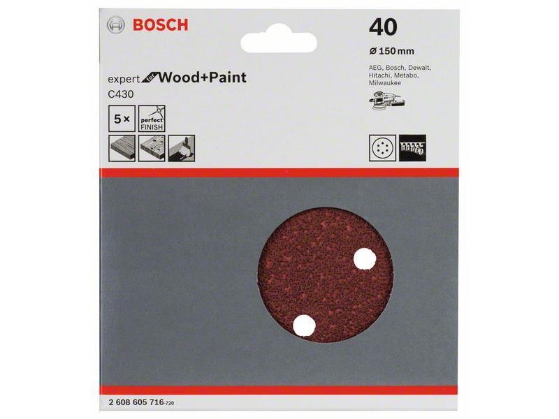 Brusilni list C430 Bosch, 150mm, 40, 2608605716