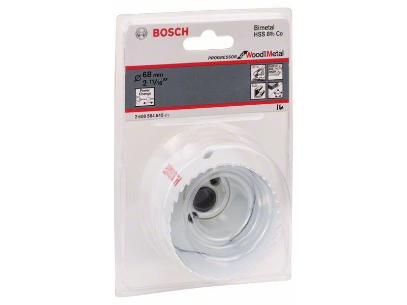 Žaga za izrezovanje lukenj Bosch Progressor, Premer: 68 mm, 2 11/16