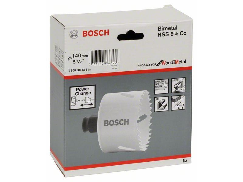 Žaga za izrezovanje lukenj Bosch Progressor, Premer: 140 mm, 5 1/2