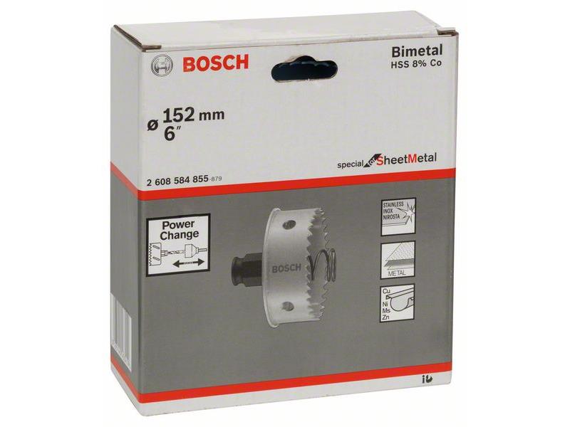 Kronska žaga za izrezovanje lukenj Bosch za pločevino, Dimenzije: 152x20mm, 2608584855