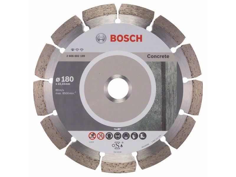 Diamantna rezalna plošča Bosch Standard for Concrete, Dimenzije: 180x22,23x2x10mm, 2608602199