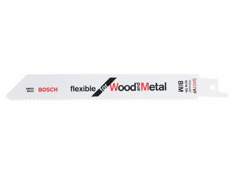 Listi za sabljasto žago Bosch S 922 VF, les in kovina, Pakiranje: 25 kos, 2608657558