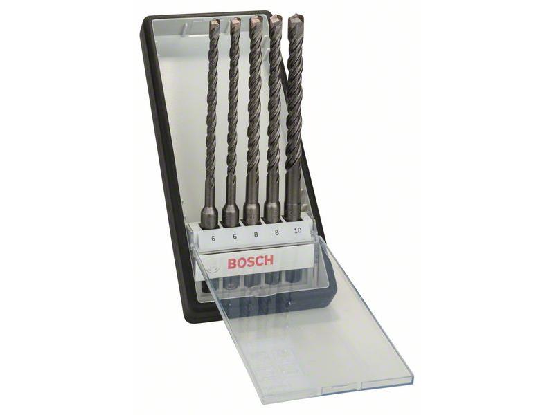 5-delni komplet udarnih svedrov Bosch Robust Line SDS-plus-5, Dimenzije: 6,6,8,8,10 x 165mm