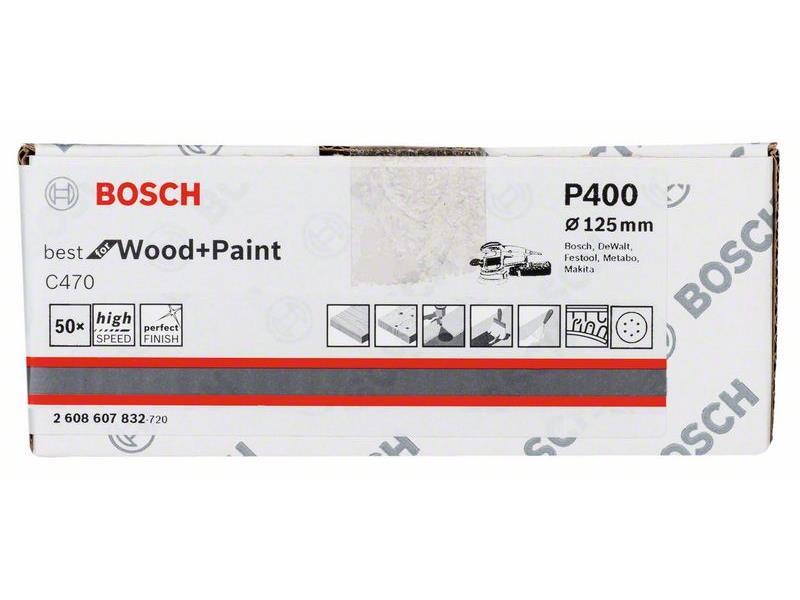 Brusilni list C470 Bosch, 125mm, 400, 2608607832