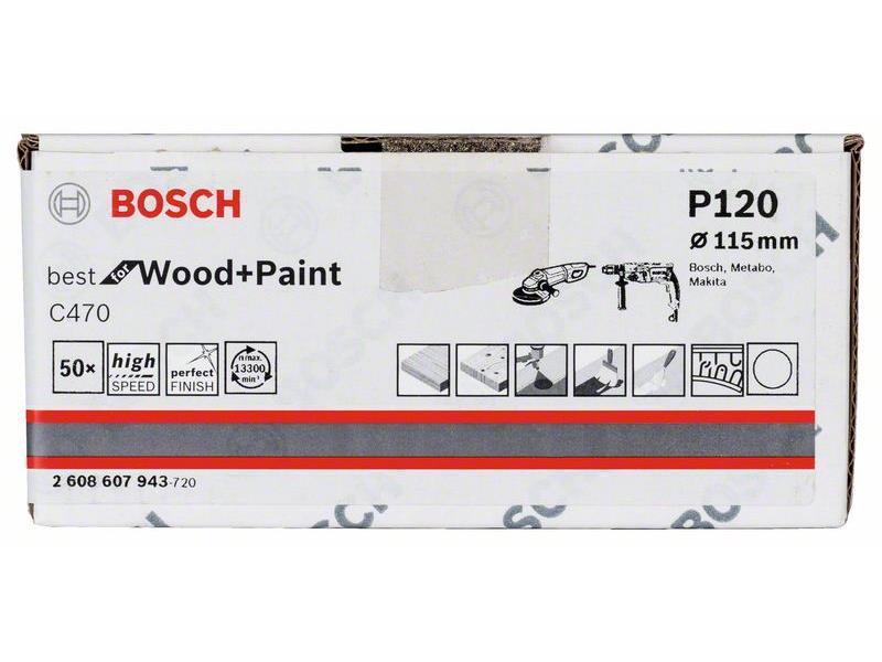 Brusilni list - papir C470, pakiranje po 50 kosov 115 mm, 120