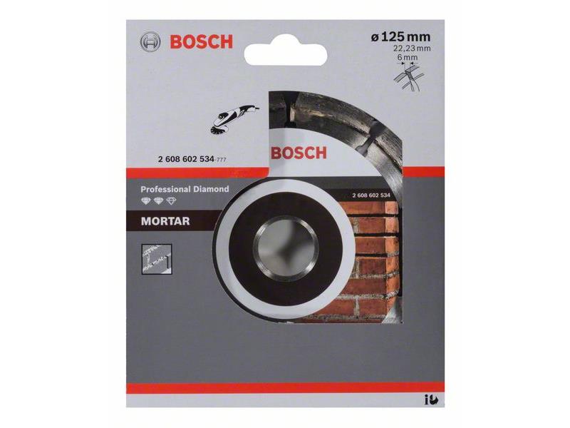 Rezkar za fuge Bosch Expert for Mortar, Dimenzije: 125x6x7x22,23mm, 2608602534