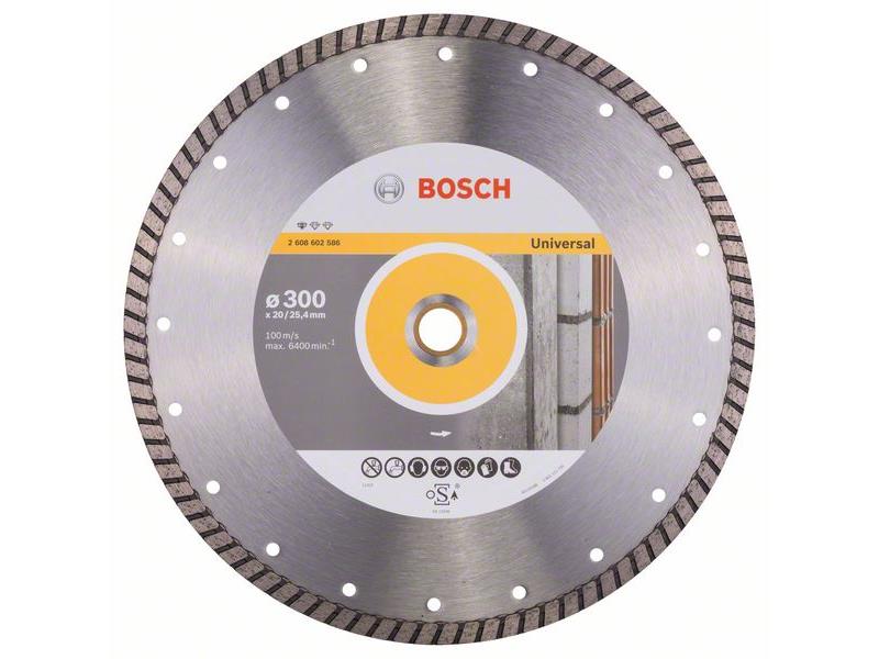 Diamantna rezalna plošča Bosch Standard for Universal Turbo, Dimenzije: 300x20/25,40x3x10mm, 2608602586